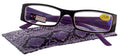 The French (Fleur De  Lis) Bayonetta-style, rectangular High-End Women Reading Glasses Spring temple  Optical Frame  NY Fifth Avenue